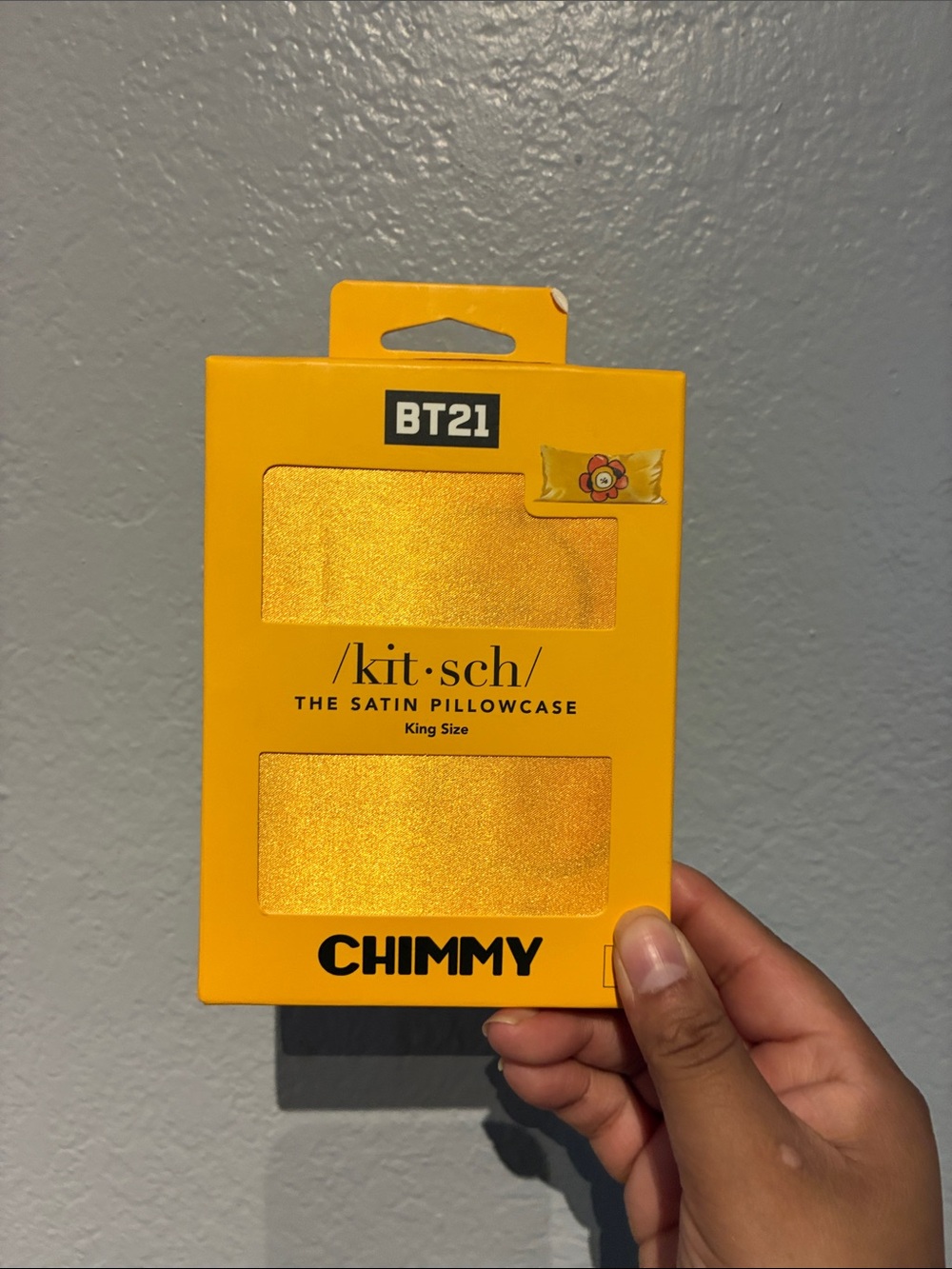 Kitsch Satin Pillowcase - Chimmy Yellow (King)